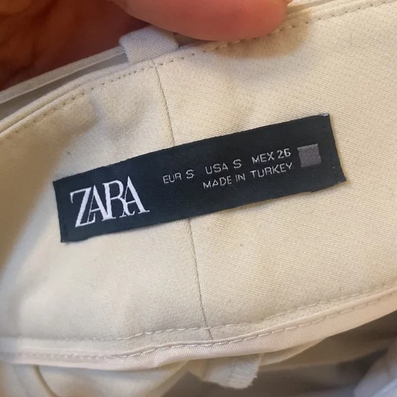 ZARA PANTS WITH FABRIC-COVERED BELT SIZE S - Picture 6 of 7